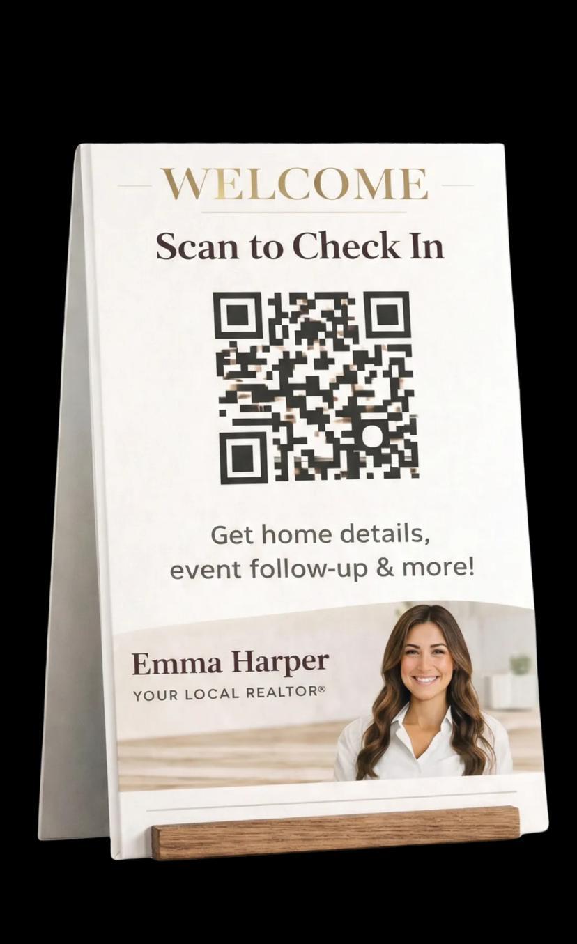 Open House QR Check-in Stand